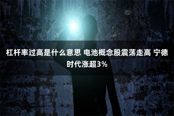 杠杆率过高是什么意思 电池概念股震荡走高 宁德时代涨超3%