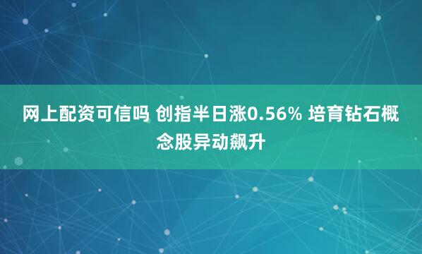 网上配资可信吗 创指半日涨0.56% 培育钻石概念股异动飙升