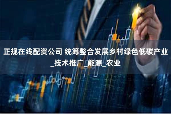 正规在线配资公司 统筹整合发展乡村绿色低碳产业_技术推广_能源_农业