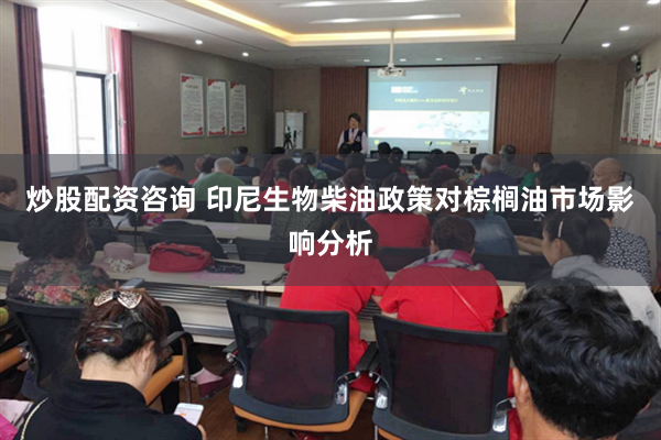 炒股配资咨询 印尼生物柴油政策对棕榈油市场影响分析