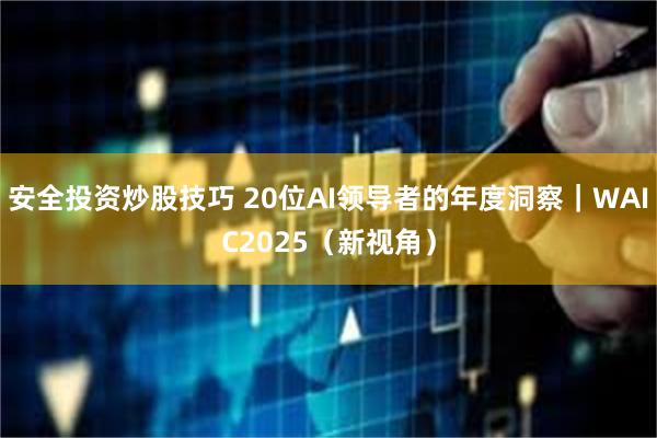 安全投资炒股技巧 20位AI领导者的年度洞察｜WAIC2025（新视角）